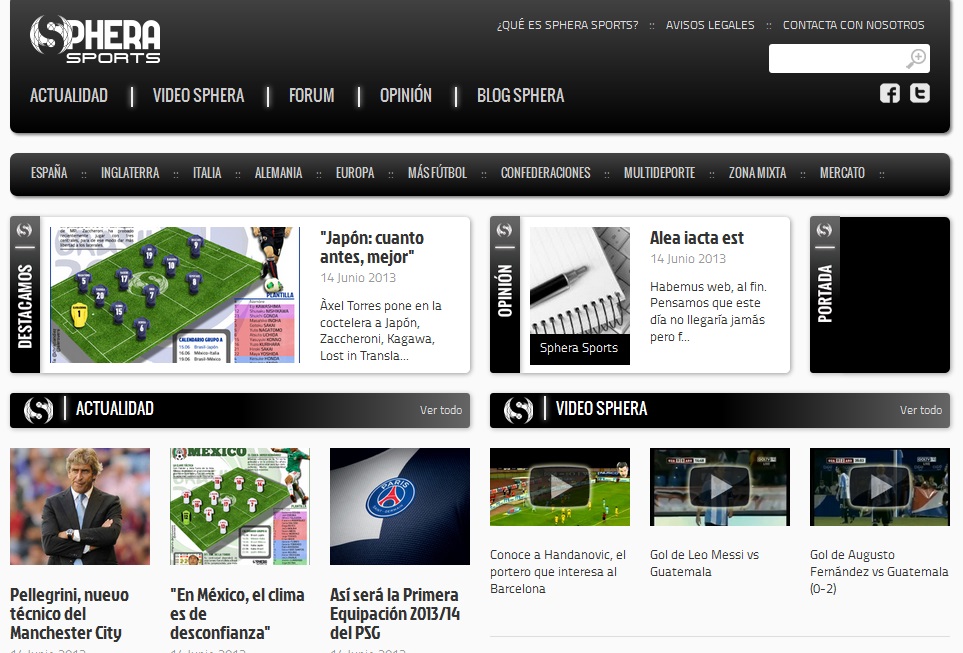 Pantallazo Sphera Sports